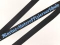 Kriegsmarine, Mützenband  " 4.Marine Unteroffiziervorschule" 150cm. Neuzeitliche Sammleranfertigung