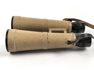 Doppelfernrohr DF 10 x 50. Hersteller Hensold Wetzlar. Klare Durchsicht, leicht gängig. Original lackiertes Stück in zugehörigem Behälter aus Ersatzmaterial