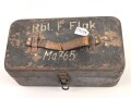 Rundblickfernrohr Flak Wehrmacht. Gute Optik, gängig, Originallack. Im Transportkasten, dieser ebenfalls original lackiert und ungereinigt.