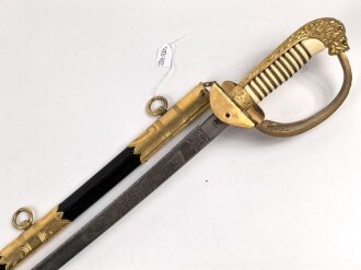Säbel für Offiziere der Kriegsmarine, Hersteller Eickhorn Solingen, neuzeitliche Sammleranfertigung in sehr gutem Zustand