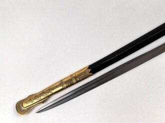 Säbel für Offiziere der Kriegsmarine, Hersteller Eickhorn Solingen, neuzeitliche Sammleranfertigung in sehr gutem Zustand