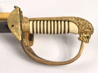 Säbel für Offiziere der Kriegsmarine, Hersteller Eickhorn Solingen, neuzeitliche Sammleranfertigung in sehr gutem Zustand