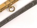 Säbel für Offiziere der Kriegsmarine, Hersteller Eickhorn Solingen, neuzeitliche Sammleranfertigung in sehr gutem Zustand