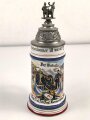 Bayern, Reservistenkrug eines Angehörigen im 2. Bayrischen Fuß Artillerie Regiment Nr. 2 Germersheim. Guter Gesamtzustand mit leichten Gebrauchsspuren