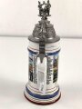 Bayern, Reservistenkrug eines Angehörigen im 2. Bayrischen Fuß Artillerie Regiment Nr. 2 Germersheim. Guter Gesamtzustand mit leichten Gebrauchsspuren