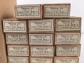 Pappkasten für 300 Schuss Munition 8x 57 ( für K98 ) . 20 Pappschachteln enthalten, alles zusammengehörig. OHNE Inhalt - Complete matching set for 300 K98 rounds, ONLY EMPTY BOXES