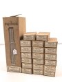 Pappkasten für 300 Schuss Munition 8x 57 ( für K98 ) . 20 Pappschachteln enthalten, alles zusammengehörig. OHNE Inhalt - Complete matching set for 300 K98 rounds, ONLY EMPTY BOXES
