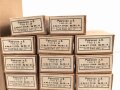 Pappkasten für 300 Schuss Munition 8x 57 ( für K98 ) . 20 Pappschachteln enthalten, alles zusammengehörig. OHNE Inhalt - Complete matching set for 300 K98 rounds, ONLY EMPTY BOXES