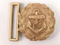 Kriegsmarine, Schloss zum Dolchkoppel ,Leichtmetall vergoldet, Höhe 40mm