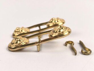 Kriegsmarine, Paar Ersatzteile zum Gehänge für einen Offiziersdolch. Neuzeitliche Anfertigung