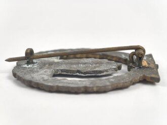 Minensucher Kriegsabzeichen. Zink lackiert, Hersteller R.S. Ungereinigtes Stück