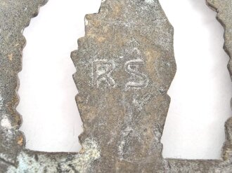 Minensucher Kriegsabzeichen. Zink lackiert, Hersteller R.S. Ungereinigtes Stück