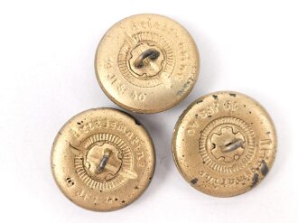 Kriegsmarine,  3 Glasknöpfe 25mm  JFS 1940