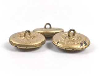 Kriegsmarine,  3 Glasknöpfe 25mm  JFS 1940