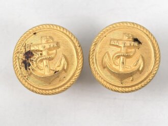 Kriegsmarine,  Paar Schraubknöpfe für Schulterstücke 18mm