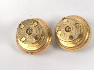 Kriegsmarine,  Paar Schraubknöpfe für Schulterstücke 18mm