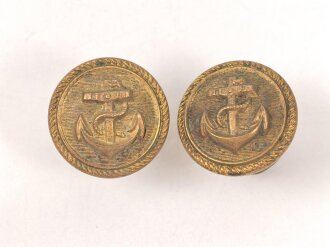 Kriegsmarine,  Paar Schraubknöpfe für Schulterstücke 18mm