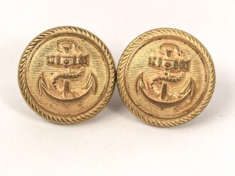 Reichsmarine, Paar Knöpfe für Schulterstücke 18mm