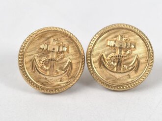 Kriegsmarine, Paar Knöpfe für Schulterstücke 17mm