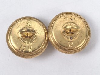 Kriegsmarine, Paar Knöpfe für Schulterstücke 17mm