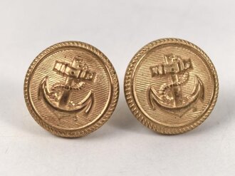 Kriegsmarine, Paar Knöpfe für Schulterstücke 17mm