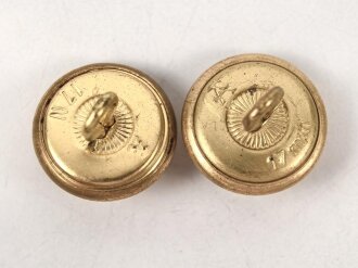 Kriegsmarine, Paar Knöpfe für Schulterstücke 17mm