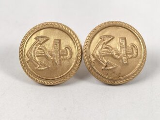Kriegsmarine, Paar Knöpfe für Schulterstücke 17mm