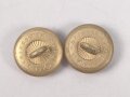 Kriegsmarine, Paar Knöpfe für Schulterstücke 17mm