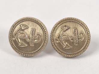 Kriegsmarine, Paar Knöpfe für Schulterstücke 17mm