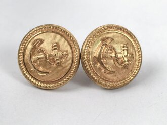Kriegsmarine, Paar Knöpfe für Schulterstücke 17mm