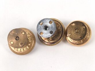 Kriegsmarine, Konvolut 10 Knöpfe für Schulterstücke 17-18mm