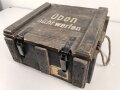 Luftwaffe, Transportkasten für " 36 Zünder 17A" Bombenzünder, in Zündertransportbüchsen verpackt. Gebrauchtes Stück, ungereinigt