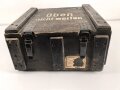 Luftwaffe, Transportkasten für " 36 Zünder 17A" Bombenzünder, in Zündertransportbüchsen verpackt. Gebrauchtes Stück, ungereinigt