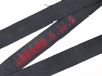 Kaiserliche Marine, Mützenband " S.M.S. HERTHA"  94cm, Ausführung in rot für Schiffsjungen