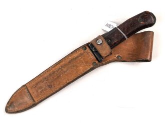 Tschechoslowakei, Bajonett Bodak VZ 1958 in Lederscheide. Gebraucht