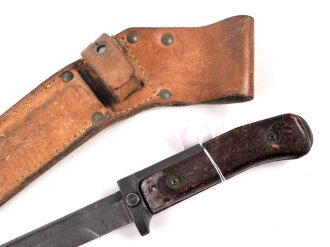 Tschechoslowakei, Bajonett Bodak VZ 1958 in Lederscheide. Gebraucht