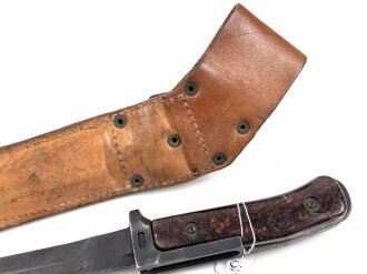 Tschechoslowakei, Bajonett Bodak VZ 1958 in Lederscheide. Gebraucht