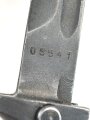 Tschechoslowakei, Bajonett Bodak VZ 1958 in Lederscheide. Gebraucht