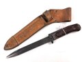 Tschechoslowakei, Bajonett Bodak VZ 1958 in Lederscheide. Gebraucht