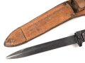 Tschechoslowakei, Bajonett Bodak VZ 1958 in Lederscheide. Gebraucht