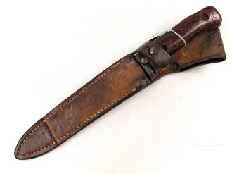 Tschechoslowakei, Bajonett Bodak VZ 1958 in Lederscheide. Gebraucht