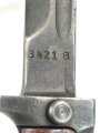 Tschechoslowakei, Bajonett Bodak VZ 1958 in Lederscheide. Gebraucht