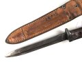Tschechoslowakei, Bajonett Bodak VZ 1958 in Lederscheide. Gebraucht