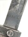 Tschechoslowakei, Bajonett Bodak VZ 1958 in Lederscheide. Gebraucht