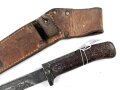 Tschechoslowakei, Bajonett Bodak VZ 1958 in Lederscheide. Gebraucht