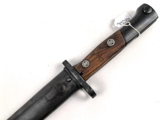 Jugoslawien Seitengewehr Messerbajonett Mauser 24/44, nummerngleiches Stück in gutem Zustand
