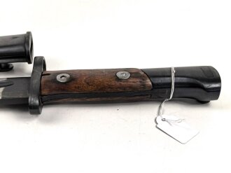 Jugoslawien Seitengewehr Messerbajonett Mauser 24/44, nummerngleiches Stück in gutem Zustand