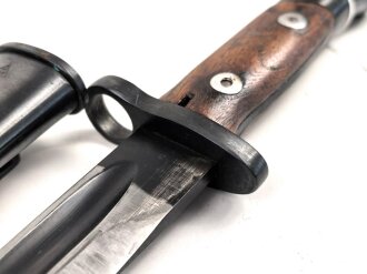 Jugoslawien Seitengewehr Messerbajonett Mauser 24/44, nummerngleiches Stück in gutem Zustand