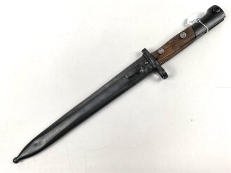 Jugoslawien Seitengewehr Messerbajonett Mauser 24/44, nummerngleiches Stück in gutem Zustand