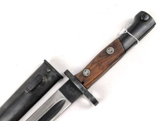 Jugoslawien Seitengewehr Messerbajonett Mauser 24/44, nummerngleiches Stück in gutem Zustand